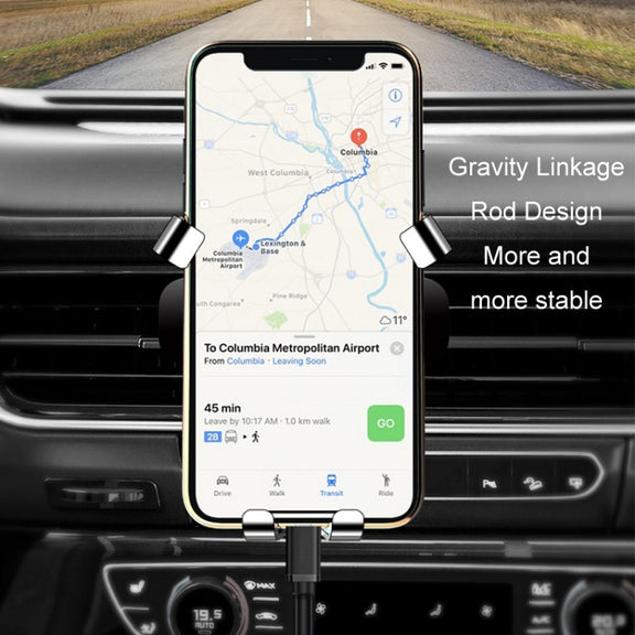 650 Vehicle-mounted Mobile Phone Gravity Bracket Air Outlet Navigation Holder, Color:Black