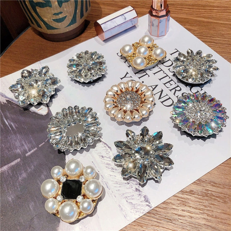2 PCS Lazy Man Live Shooting Mobile Phone Rotating Ring Buckle Holder, Style:Full of Pearls