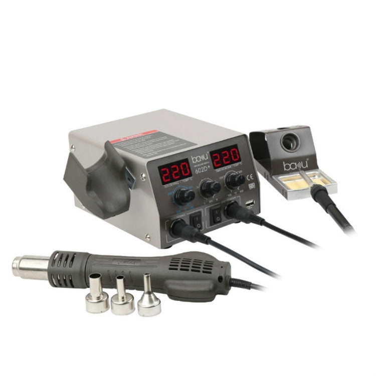 BAKU BA-602D+ Welding Station Set Dual Digital Display Mobile Phone Repair Tin Welding Tool, Specification:EU Plug