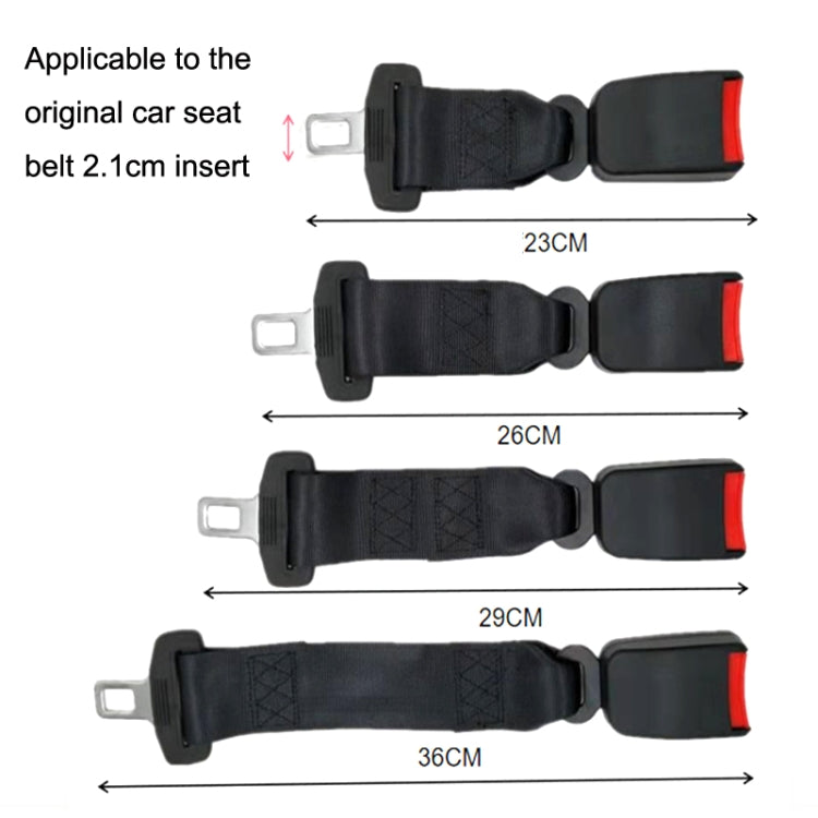 2 PCS Child And Pregnant Woman Car Seat Belt Extender, Length:23cm(Black)
