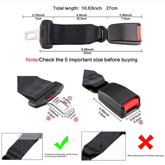 2 PCS Child And Pregnant Woman Car Seat Belt Extender, Length:23cm(Black)