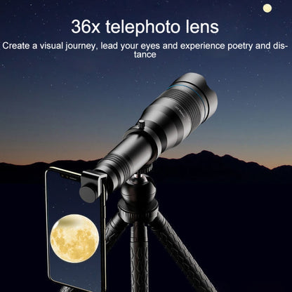 APEXEL APL-JS36XJJ04 Full Metal 36X High List Tube External Dual-tone Telescope Universal Telephoto Mobile Phone Lens - free shipping - PMC Jewellery - Order now!