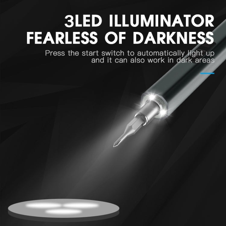 51 In 1 Rechargeable Mini Electric Screwdriver Set With 3LED Lighting(Gray) - Screwdriver Set by PMC TechLife | Online Shopping South Africa | PMC TechLife