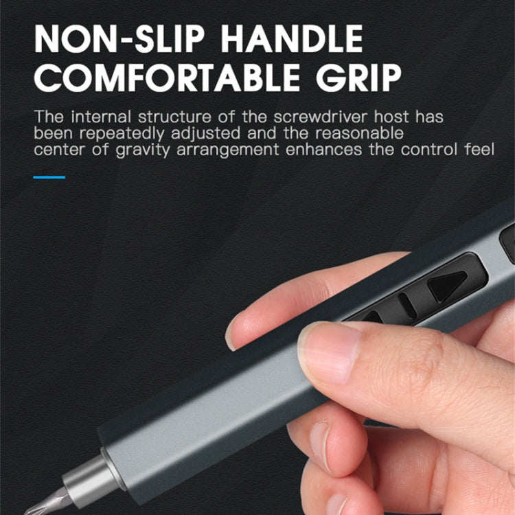 51 In 1 Rechargeable Mini Electric Screwdriver Set With 3LED Lighting(Gray) - Screwdriver Set by PMC TechLife | Online Shopping South Africa | PMC TechLife