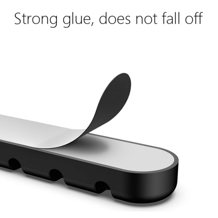 5 PCS 4 Holes Bear Silicone Desktop Data Cable Organizing And Fixing Device(Dark Blue) - Cable Organizer by PMC TechLife | Online Shopping South Africa | PMC TechLife