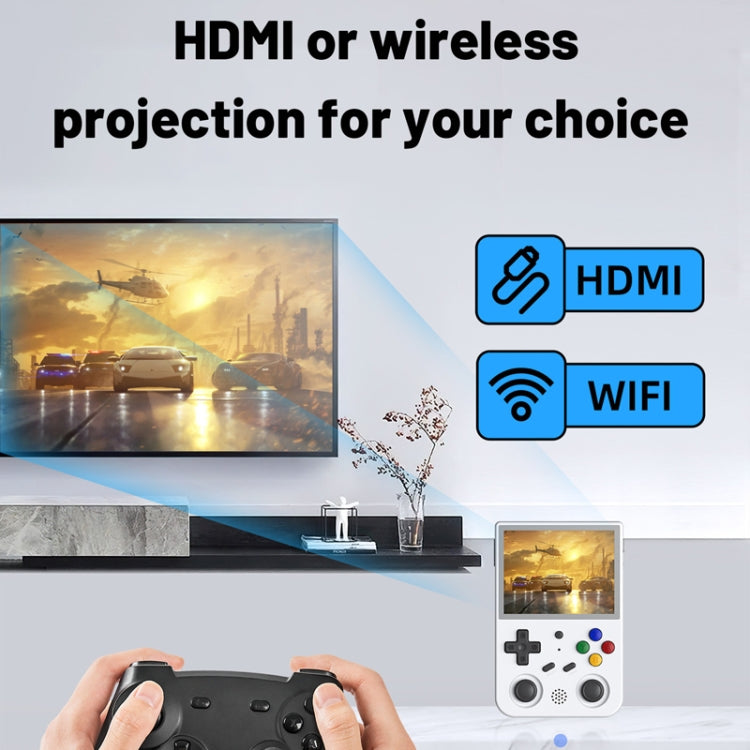 ANBERNIC RG353VS 3.5 Inch Wireless Game Box Linux Single OS Handheld Game Console 64G 15,000 Games(Transparent Black) - free shipping - PMC Jewellery - Order now!