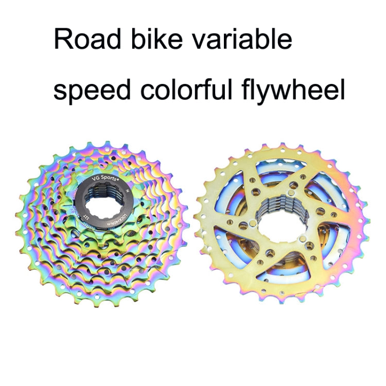 VG SPORTS Bicycle Lightweight Wear -Resistant Colorful Flywheel, Style:10 Speed 11-32T