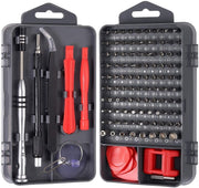 110 in 1 Watch Mobile Phone Disassembly Maintenance Tool Multi-function Chrome Vanadium Steel Screwdriver Set(Black Red)