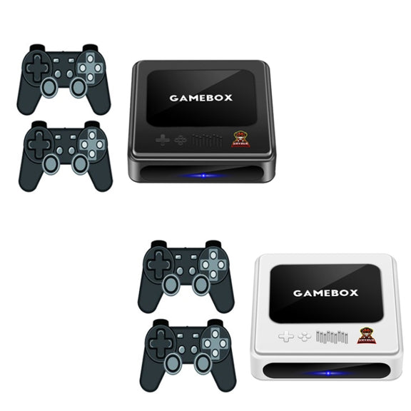 GD10 32G Built-In 10000+ Games Dual System Set-Top Box 3D Home 4K HD  TV Game Console Box EU Plug(White)