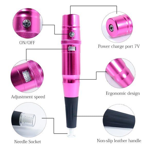 Semi-Permanent Tattoo Pen Apprentice Bleaching Lip Tattoo Eyebrow Instrument(Purple)