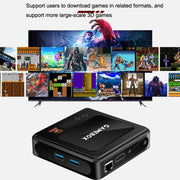 GD10 256G Built-In 60000+ Games Dual System Set-Top Box 3D Home 4K HD  TV Game Console Box EU Plug(White)