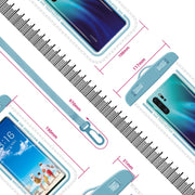 2 PCS Transparent Water-resistant Cell Phone Case Swimming Cell Phone Bag Macaron Blue