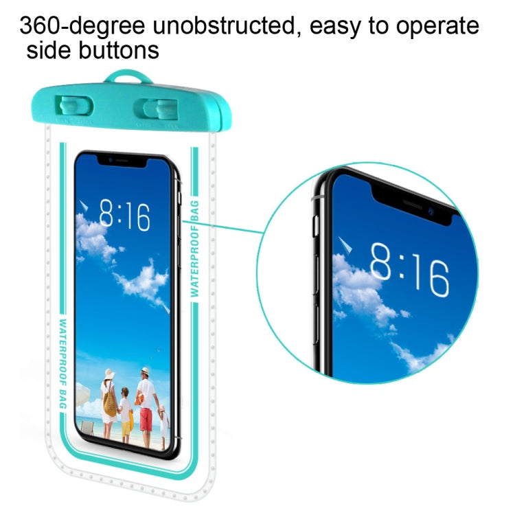 2 PCS Transparent Water-resistant Cell Phone Case Swimming Cell Phone Bag Macaron Blue