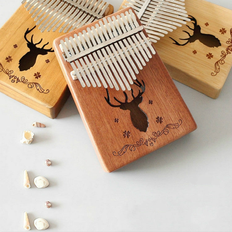 17-tone Kalimba Portable Thumb Piano, Style:Mahogany-Classic Deer - Keyboard Accessories by PMC Jewellery | Online Shopping South Africa | PMC Jewellery | Buy Now Pay Later Mobicred