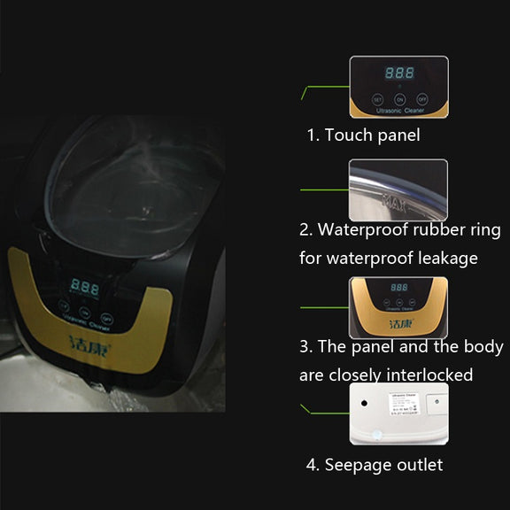 Jie Kang CE-5700A Ultrasonic Cleaner Household Jewelry Denture Glasses Cleaner(EU Plug)
