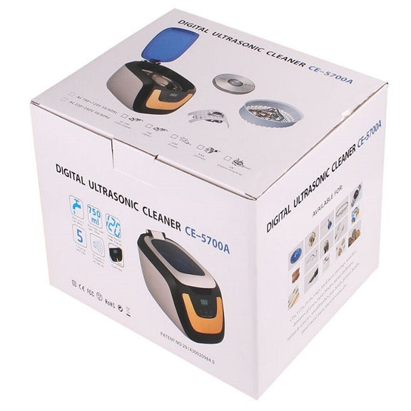 Jie Kang CE-5700A Ultrasonic Cleaner Household Jewelry Denture Glasses Cleaner(EU Plug)