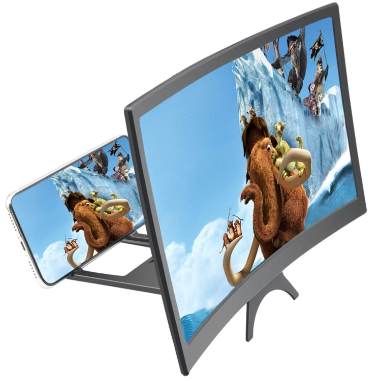 L6 12 inch Curved Screen Mobile Phone Screen Magnifier 3D High-definition Screen Magnifier Multifunctional Lazy Bracket - Screen Magnifier by PMC TechLife | Online Shopping South Africa | PMC TechLife