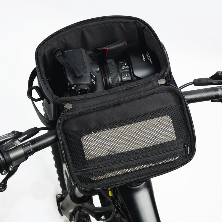 Rhinowalk Bicycle Front Handle Bag Camera Bag Waterproof 7.5 inch Large Touch Screen Navigation Mobile Phone Bag Bicycle Bag(Dark Gray) - free shipping - PMC Jewellery - Order now!