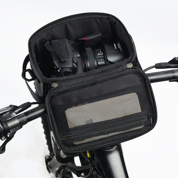 Rhinowalk Bicycle Front Handle Bag Camera Bag Water-resistant 7.5 inch Large Touch Screen Navigation Mobile Phone Bag Bicycle Bag(Dark Gray)