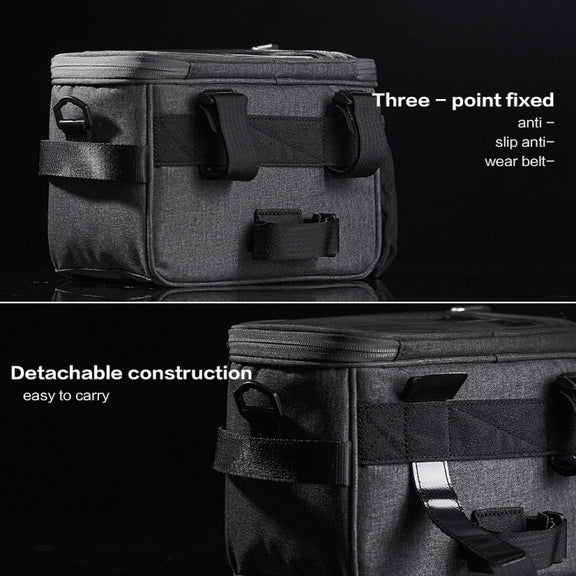 Rhinowalk Bicycle Front Handle Bag Camera Bag Water-resistant 7.5 inch Large Touch Screen Navigation Mobile Phone Bag Bicycle Bag(Dark Gray)