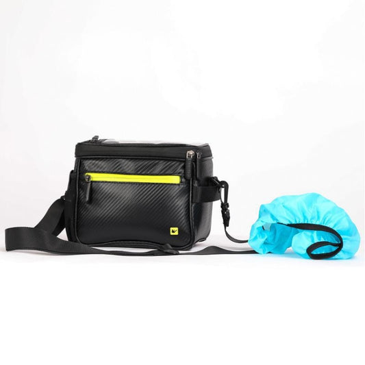 Rhinowalk Bicycle Front Handle Bag Camera Bag Waterproof 7.5 inch Large Touch Screen Navigation Mobile Phone Bag Bicycle Bag(Carbon Fiber Black Green) - free shipping - PMC Jewellery - Order now!