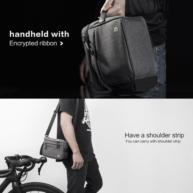 Rhinowalk Bicycle Front Handle Bag Camera Bag Waterproof 7.5 inch Large Touch Screen Navigation Mobile Phone Bag Bicycle Bag(Carbon Fiber Black Green) - free shipping - PMC Jewellery - Order now!