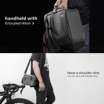 Rhinowalk Bicycle Front Handle Bag Camera Bag Waterproof 7.5 inch Large Touch Screen Navigation Mobile Phone Bag Bicycle Bag(Carbon Fiber Black Green) - free shipping - PMC Jewellery - Order now!