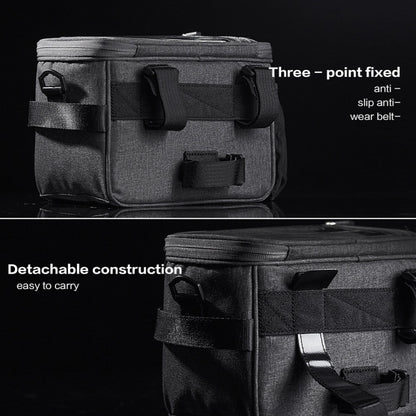 Rhinowalk Bicycle Front Handle Bag Camera Bag Waterproof 7.5 inch Large Touch Screen Navigation Mobile Phone Bag Bicycle Bag(Carbon Fiber Black Green) - free shipping - PMC Jewellery - Order now!