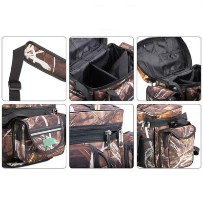SeaKnight SK003 Multifunctional Lure Bag Shoulder Messenger Bag Fishing Gear Waist Bag(Straw) - Storage Boxes & Storage Bags by SeaKnight | Online Shopping South Africa | PMC Jewellery | Buy Now Pay Later Mobicred