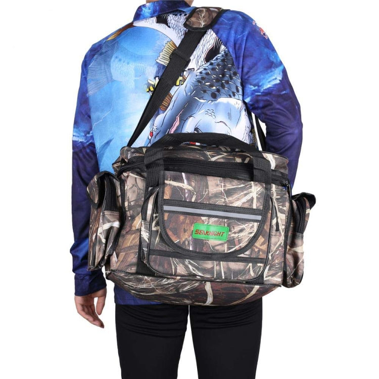 SeaKnight SK003 Multifunctional Lure Bag Shoulder Messenger Bag Fishing Gear Waist Bag(Straw) - Storage Boxes & Storage Bags by SeaKnight | Online Shopping South Africa | PMC Jewellery | Buy Now Pay Later Mobicred