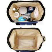 Mummy Bag Large Capacity Multifunctional Backpack Water-resistant Baby Bottle Diaper Bag(Red Beige Blue)