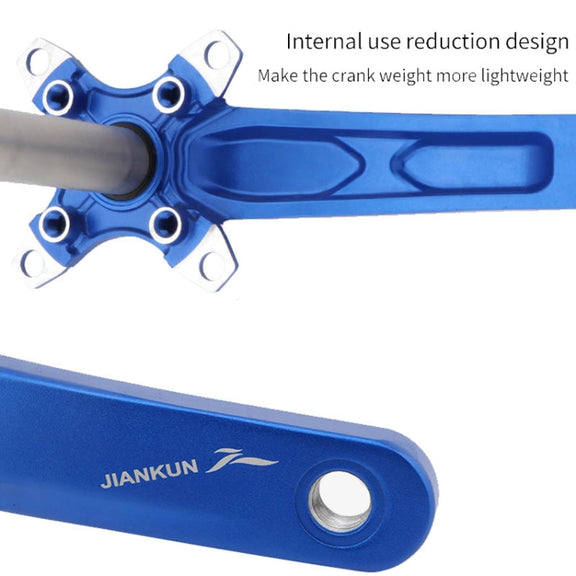 JIANKUN IXF Mountain Bike Hollow Crank Modified, Style:Left and Right Crank+Bottom Bracket(Black)