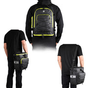 Rhinowalk Three-in-one Multifunctional Bicycle Rear Shelf Pannier Water-resistant Long-distance Equipment(Full Black)
