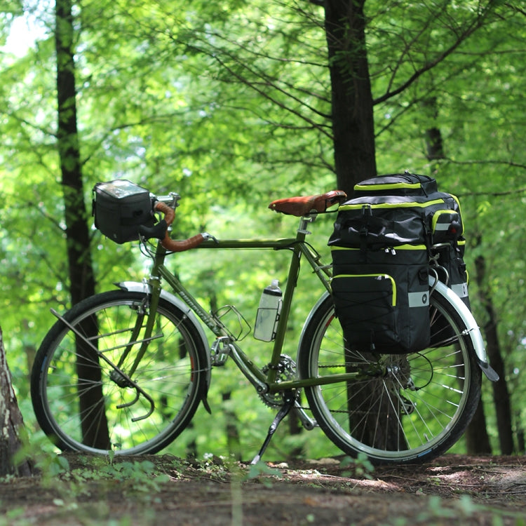 Rhinowalk Three-in-one Multifunctional Bicycle Rear Shelf Pannier Waterproof Long-distance Equipment(Black Green) - free shipping - PMC TechLife - Order now!