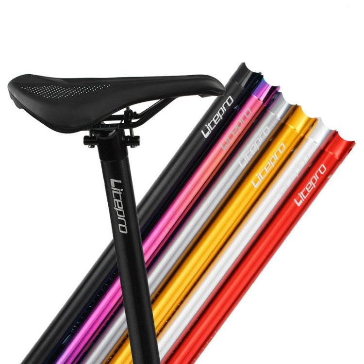 Litepro 412 Folding Bicycle Seatpost 33.9mm LP Plum Blossom Seat Tube, Colour: Black - free shipping - PMC Jewellery - Order now!