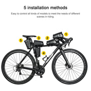 Rhinowalk Bicycle Front Tube Bag Water-resistant Mobile Phone Touch Screen Multi-function Bicycle Handlebar Bag(Matt Black)
