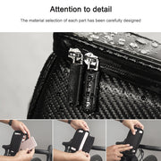 Rhinowalk Bicycle Front Tube Bag Water-resistant Mobile Phone Touch Screen Multi-function Bicycle Handlebar Bag(Matt Black)