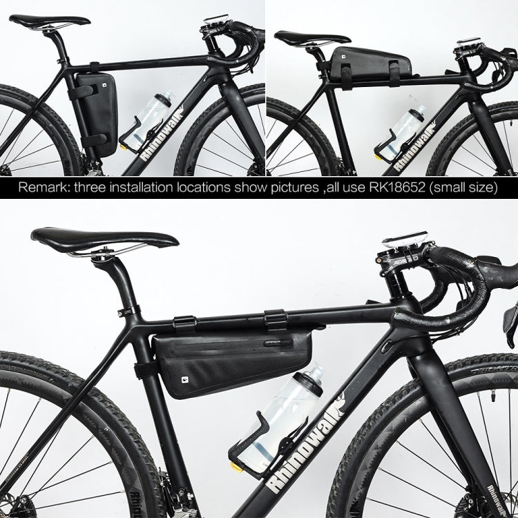 Rhinowalk Bicycle Front Beam Triangle Bag TPU Water-resistant Mountain Road Bike Long-distance Riding Saddle Bag(Small 2.2L)