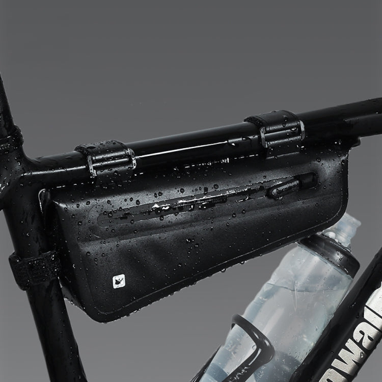 Rhinowalk Bicycle Front Beam Triangle Bag TPU Water-resistant Mountain Road Bike Long-distance Riding Saddle Bag(Small 2.2L)