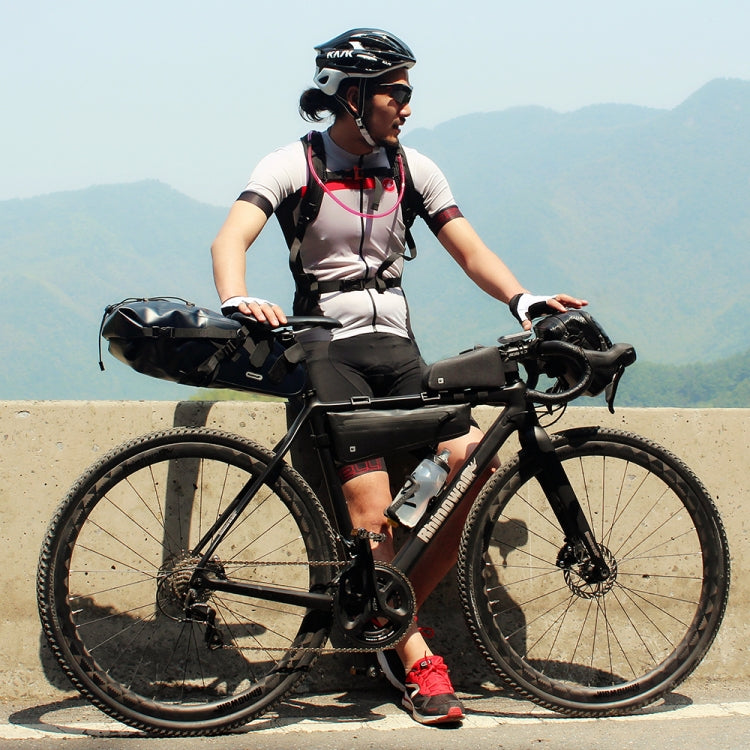 Rhinowalk Bicycle Front Beam Triangle Bag TPU Water-resistant Mountain Road Bike Long-distance Riding Saddle Bag(Small 2.2L)
