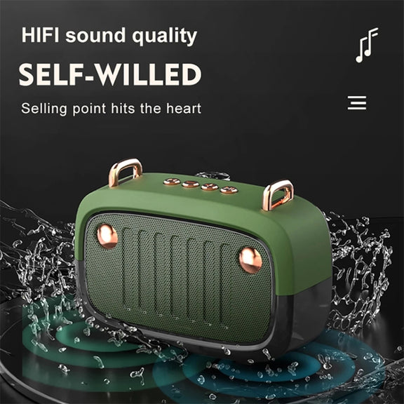 BS32D Wireless Bluetooth Speaker Cartoon Subwoofer Outdoor Card Portable Mini Speaker(Green)