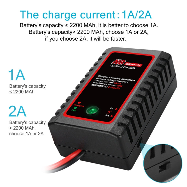 HTRC N8 Ni-MH Ni-Cr Battery Charger Smart Balance Charger, EU Plug - Charger by HTRC | Online Shopping South Africa | PMC TechLife | Buy Now Pay Later Mobicred