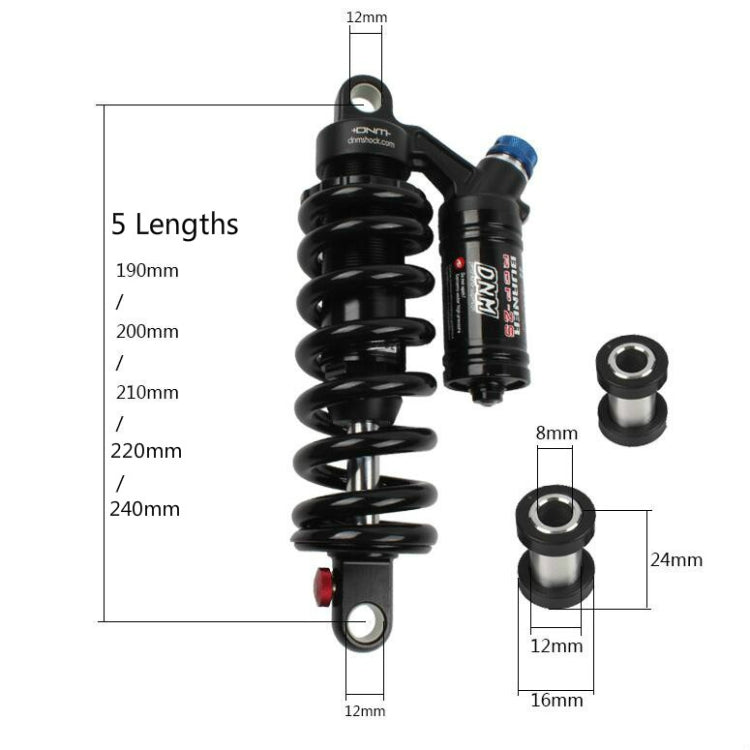 DNM RCP2S Mountain Bike Oil Spring Rear Shock Absorber Soft Tail Frame Rear Bladder, Size:190mm(With 24mm Bushing) - free shipping - PMC Jewellery - Order now!