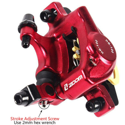 ZOOM HB100 Mountain Bike Hydraulic Brake Caliper Folding Bike Cable Pull Hydraulic Disc Brake Caliper, Style:Front and Rear(Black) - free shipping - PMC Jewellery - Order now!
