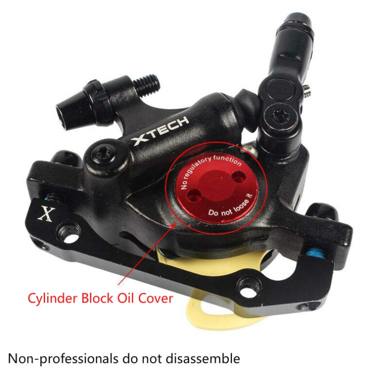 ZOOM HB100 Mountain Bike Hydraulic Brake Caliper Folding Bike Cable Pull Hydraulic Disc Brake Caliper, Style:Front and Rear(Black)