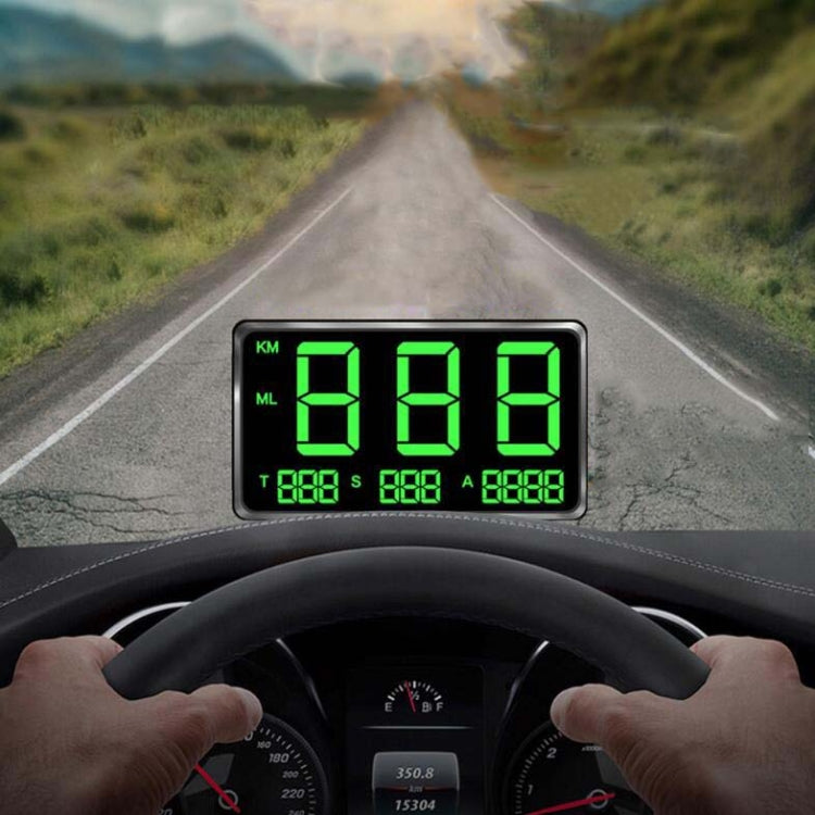 Kingneed C80 4.5inch HUD Car Head-up Display GPS Speed Meter Overspeed Alarm Mileage Altitude Clock(Black) - free shipping - PMC Jewellery - Order now!