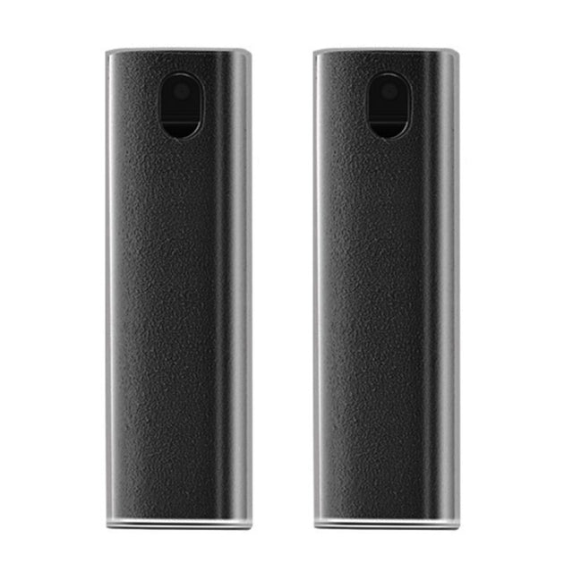 2 PCS Computer Mobile Phone Screen Cleaning Portable Spray Bottle(Space Gray (with Shell and Packaging))