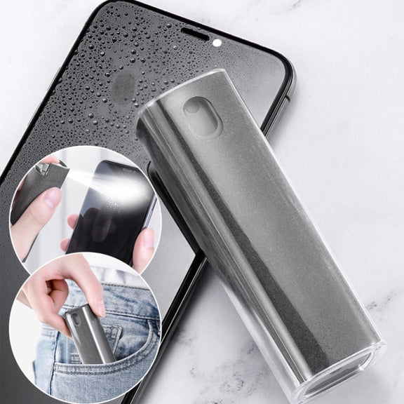2 PCS Computer Mobile Phone Screen Cleaning Portable Spray Bottle(Space Gray (with Shell and Packaging))
