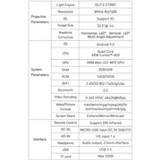 P11 854x480 DLP Mini Smart Projector With Infrared Remote Control, Android 9.0, 2GB+16GB, Support 2.4G/5G WiFi, Bluetooth, TF Card(Silver Gray)