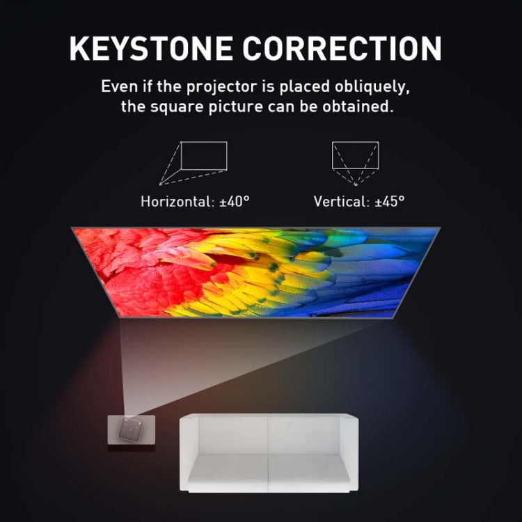 P11 854x480 DLP Mini Smart Projector With Infrared Remote Control, Android 9.0, 2GB+16GB, Support 2.4G/5G WiFi, Bluetooth, TF Card(Silver Gray)
